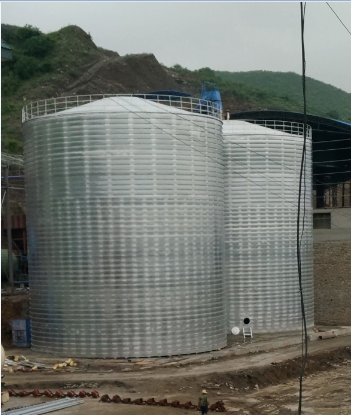 贡觉粮食钢板仓的安装全过程不用热焊接